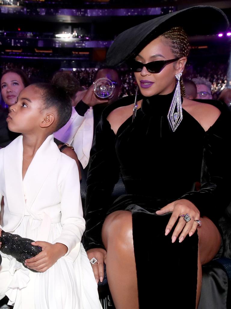 Beyonce and daughter Blue Ivy at the 60th Annual GRAMMY Awards at Madison Square Garden. Picture: Christopher Polk/Getty Images for NARAS