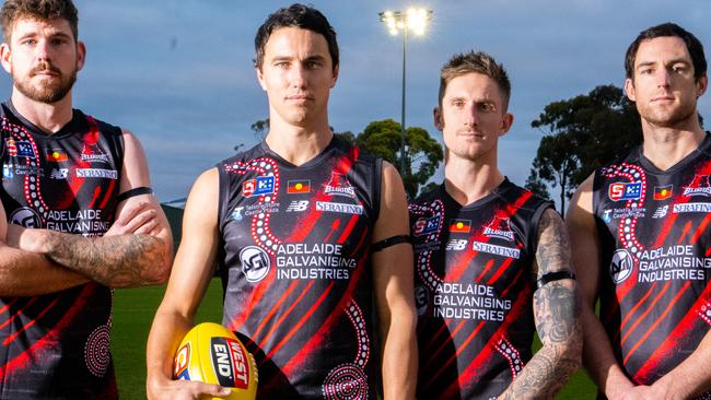 Former West Adelaide captain Tom Keough (middle) has been the RMFL’s best player so far. Picture: Morgan Sette