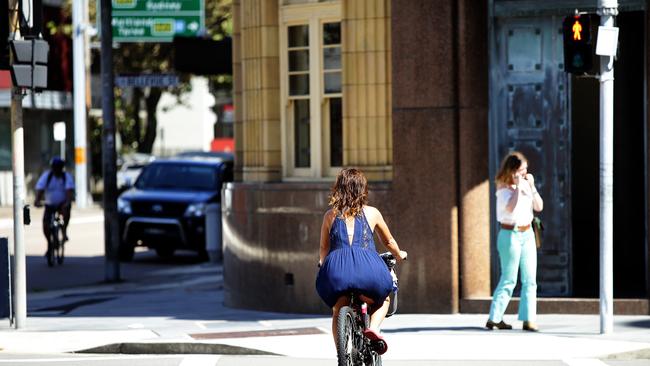 A cyclist in Newcastle. Picture by Peter Lorimer.