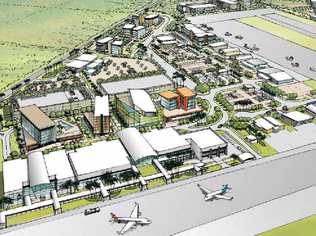 An artist’s impression of a redeveloped Mackay Airport after a proposed $900 million expansion project. Picture: Contributed