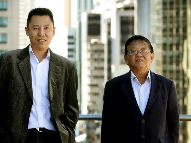 Sam Chong (right) with son Paul Chong. Picture: File