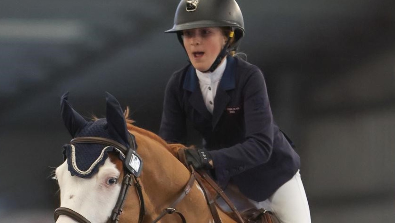 State 90cm showjumping champion Harriet Smith (pictured in action at the State Titles). Photo: Peter Wallis.