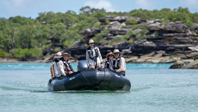 A fleet of Zodiac boats allow guests to adventure. Picture: Supplied.