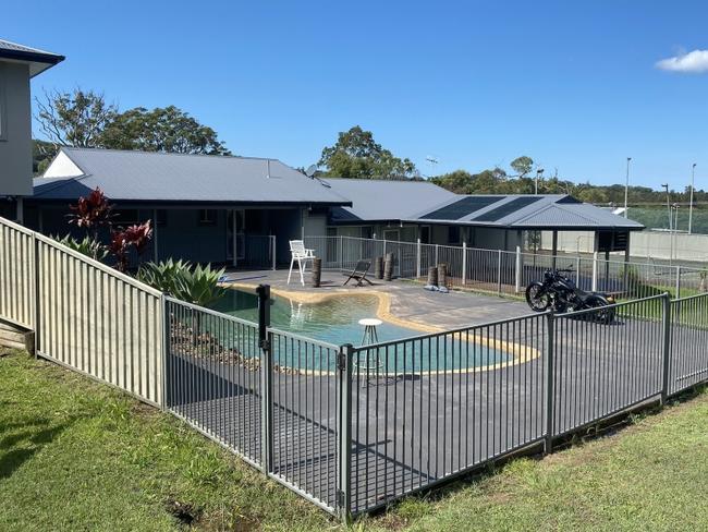 The 1.3ha property has a tennis court and swimming pool.