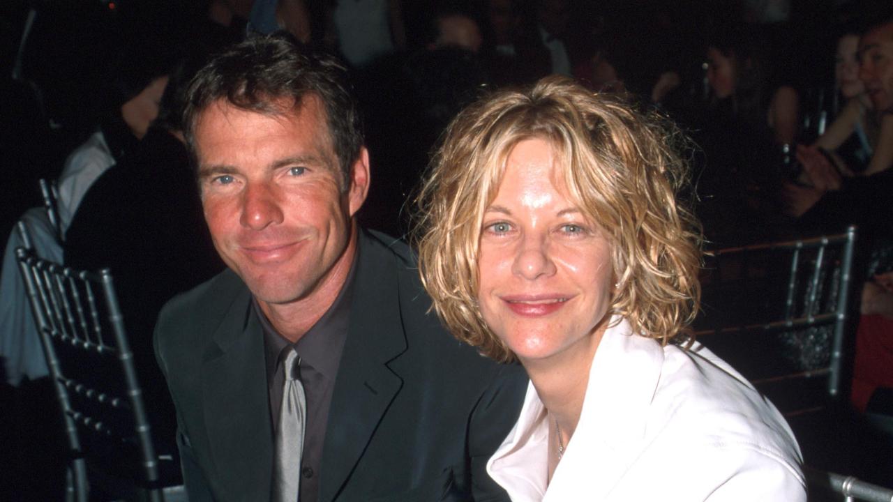 Quaid with ex-wife Meg Ryan. Picture: Kevin Mazur/WireImage