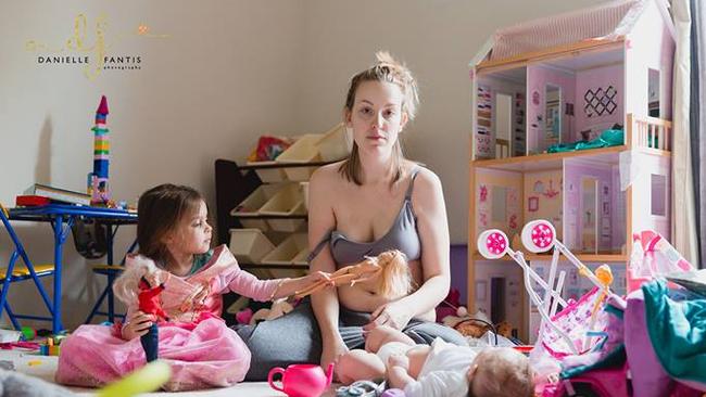 These two photos say everything about parenting. Picture: Danielle Fantis Photography.