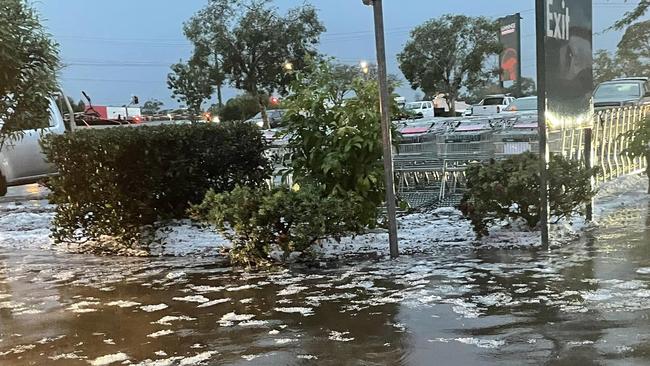 Morayfield in Queensland got hit by heavy rain and hail on October 9. Picture: Facebook