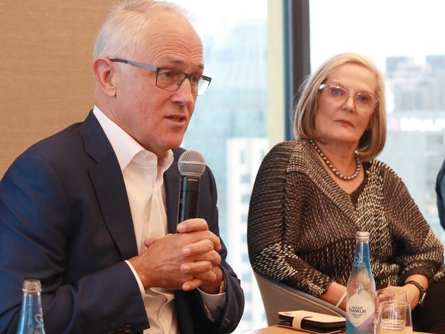 Malcolm Turnbull and Lucy Turnbull. Picture: John Feder