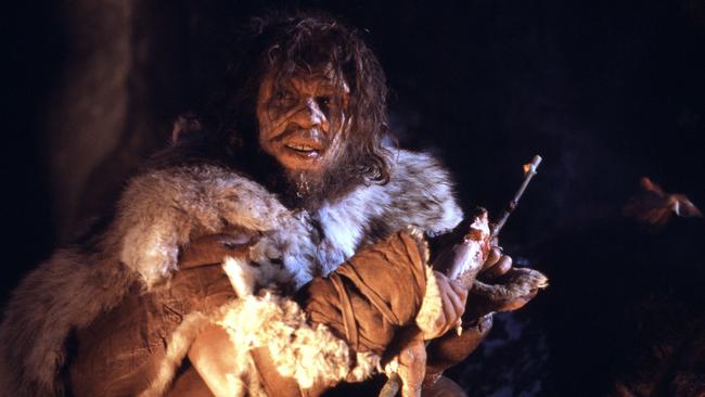 A scene from TV’s "Walking with Cavemen"