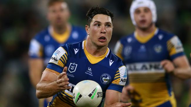 Mitchell Moses played most of his Origin debut with a broken back. (Photo by Matt Blyth/Getty Images)