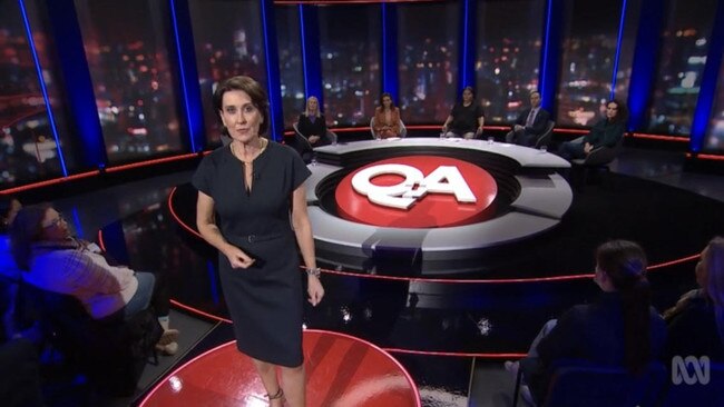 Virginia Trioli hosting ABC's Q+A earlier this year. Rumours are swirling the popular broadcaster could be returning to a full-time role next year.