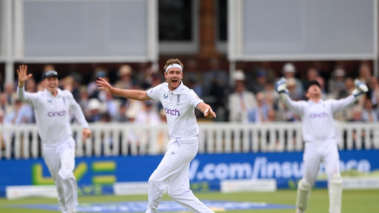 Stuart Broad has gone wicketless through the first session and a half at Lord’s. Picture: Getty