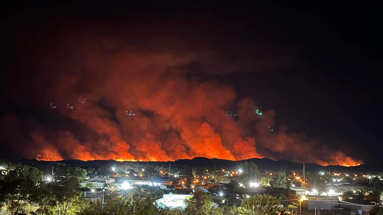 A large bushfire spread uncontrollably through Tjoritja West MacDonnell National Park near Alice Springs at the weekend. Picture: Naomi Melick and Lilly Potger