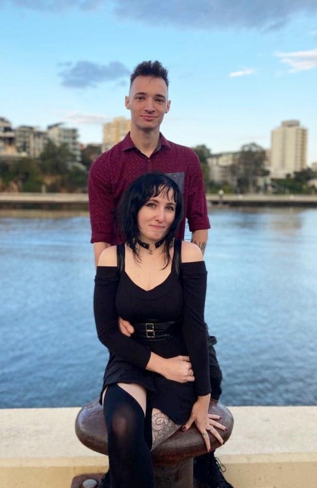 Kellee Fuller and her partner Jacob James who was killed in a motorcycle crash at Holland Park on Thursday, September 29. Picture: Facebook/SEQ Motorcycle Riders