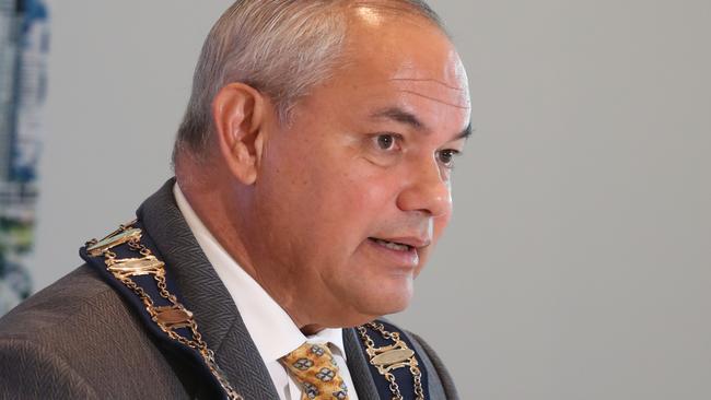 Mayor Tom Tate on 2022 budget day. Picture Glenn Hampson.