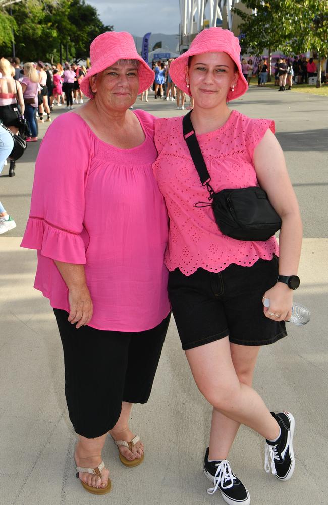 Socials at Pink convert at Townsville's Quensland Country Bank Stadium. Patricia and Kasey Freeman. Picture: Evan Morgan