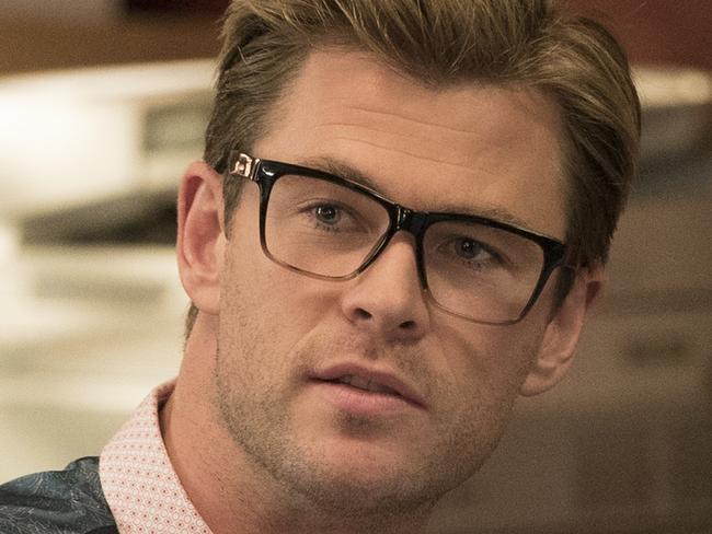 The Ghostbusters' new receptionist Kevin (Chris Hemsworth) in a scene from Columbia Pictures' film GHOSTBUSTERS