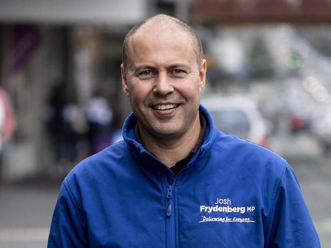 Friday 13th May 2022.  The Australian.Treasurer Josh Frydenberg in his electorate Kooyong, on Glenferrie Rd.Photograph by Arsineh Houspian