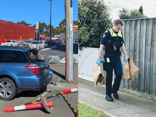 Police executed a Search Warrant at a house on Seabeach parade North Shore early this morning Geelong, arresting a man in relation to a series of damages caused to vehicles. Picture: Supplied