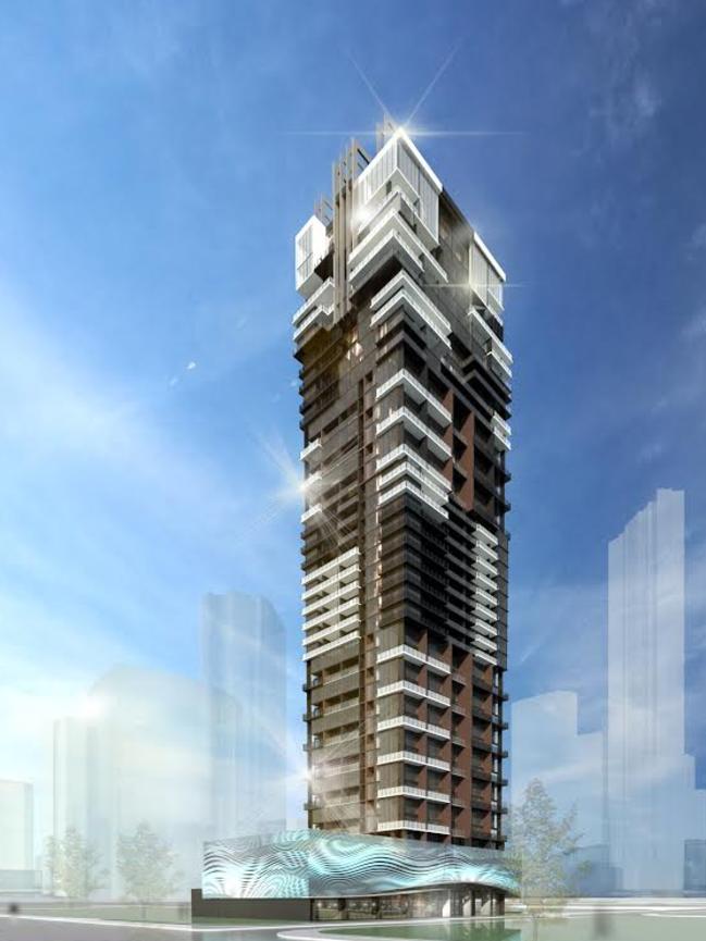 The proposed new landmark development at Ferny Ave, Surfers Paradise.