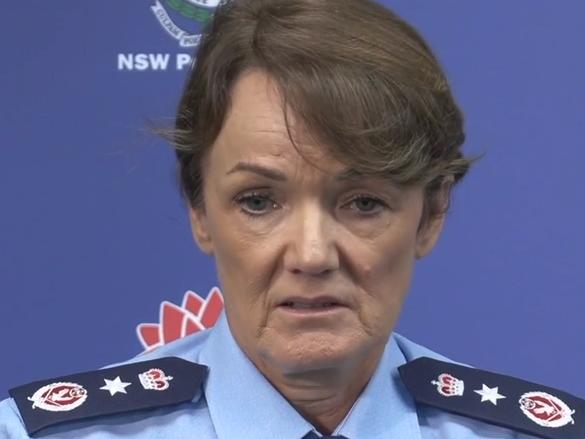 NSW Police Commissioner Karen Webb refused to leave a room until a news journalist and cameraman were moved away.