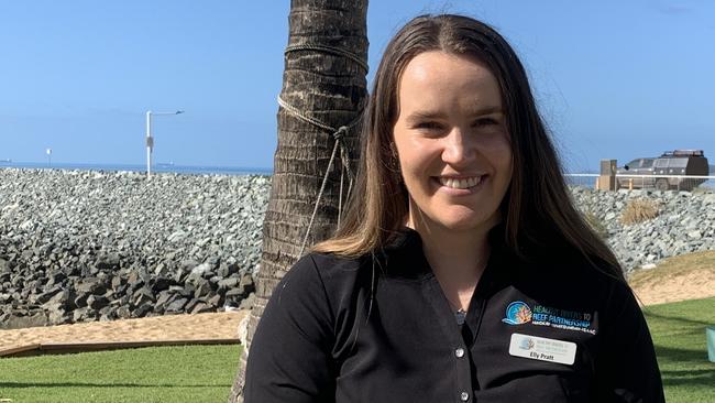 Healthy River to Reef Partnership technical officer Dr Elly Pratt at the Healthy River to Reef Partnership Report Card 2020 meeting. Picture: Lillian Watkins