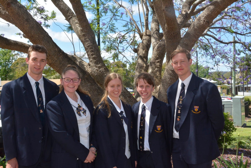 HIGH ACHIEVERS: Preparing for St Joseph's annual presentation night are (from left) Darcy Roache, Mikeely Fanning, Quinn Burling, Patrick Wilson and Samuel Harvey-Walker. Picture: Contributed