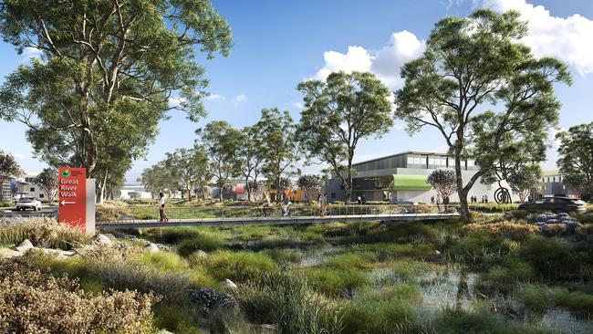 Plans for the construction of a $613 million business park have been revealed for the banks of the Nepean River in Sydney's west – earmarked to generate more than 18,000 jobs during construction and inject $1.9 billion into the local economy.