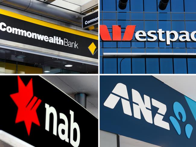 COMPOSITE 4:3 - Australia's four big banks Commonwealth, Westpac, NAB, ANZ. Picture: NCA Newswire