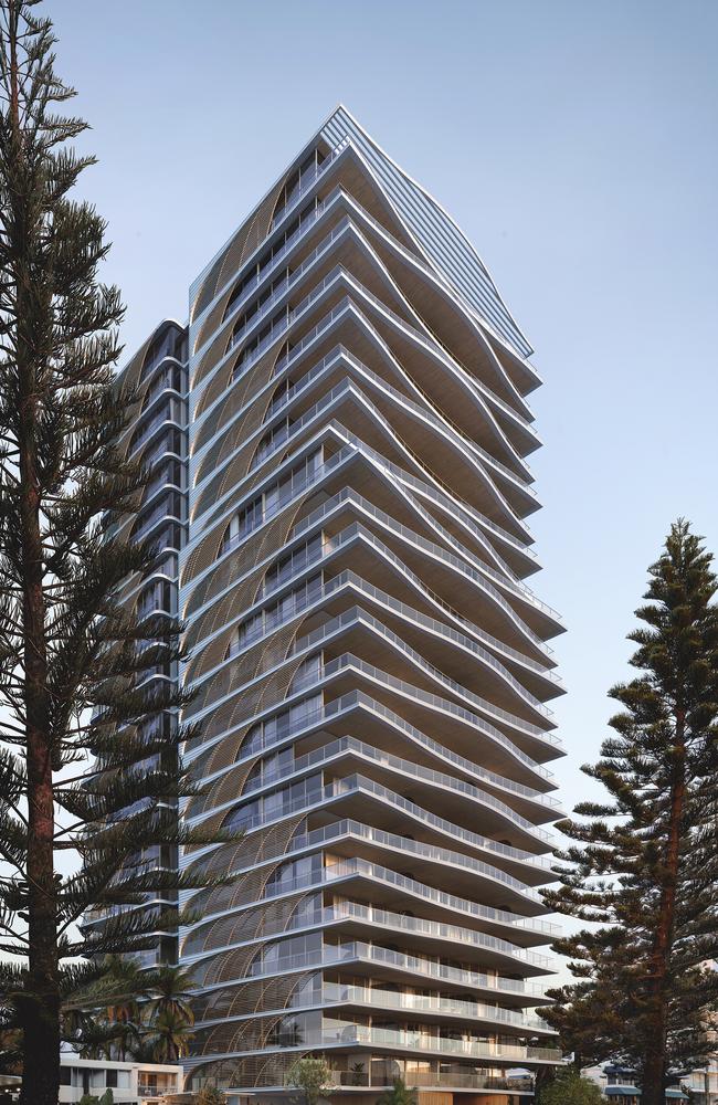 Artist impression of Burly, a tower planned for Burleigh Heads by David Devine's DD Living. Picture: Supplied