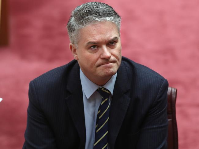 There are whispers surrounding the loyalty of Senator Mathias Cormann. Picture: Kym Smith