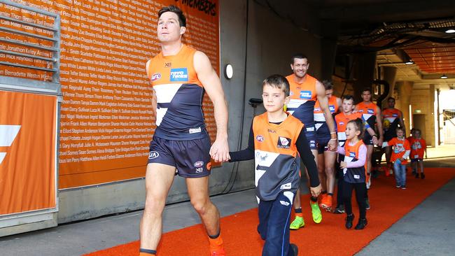 Toby Green had 27 touches as Giants skipper on Saturday. Picture: Mark Kolbe (Getty).