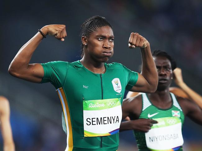 Caster Semenya after winning the 800m at the Rio Olympics Picture. Phil Hillyard