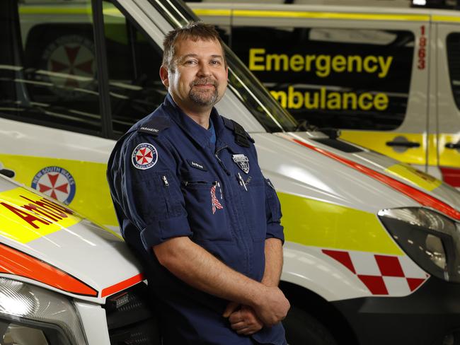 Paramedic Andrew Brooker has been nominated for Pride of Australia Award for his courage in saving two young children from dying. Picture: Chris Pavlich