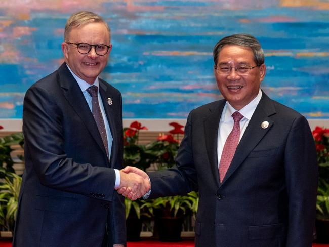 Anthony Albanese has arrived in China. Pictured at the  welcome banquet hosted by Chinese Premier Li Qiang, ahead of the China International Import Expo.