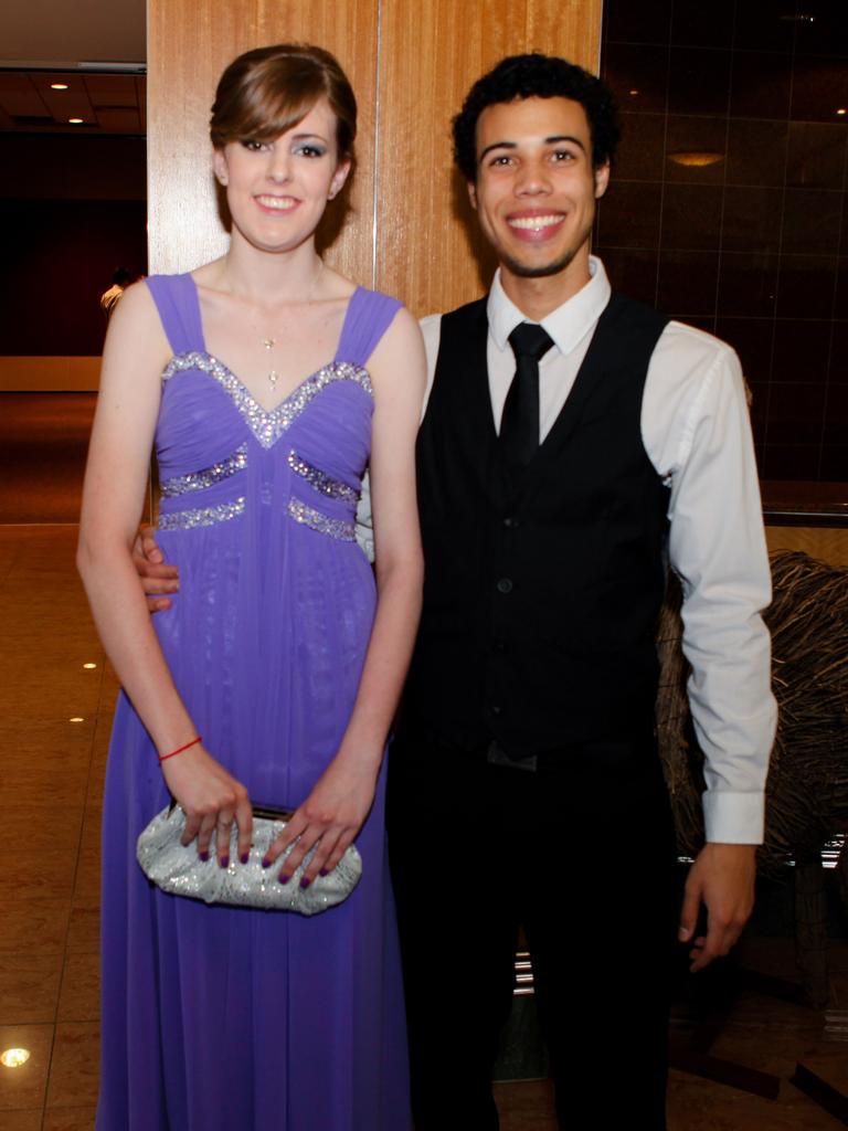 Shannon Simms and Anthony Reninger at the 2013 Our Lady of the Sacred Heart Catholic College formal. Picture: NT NEWS