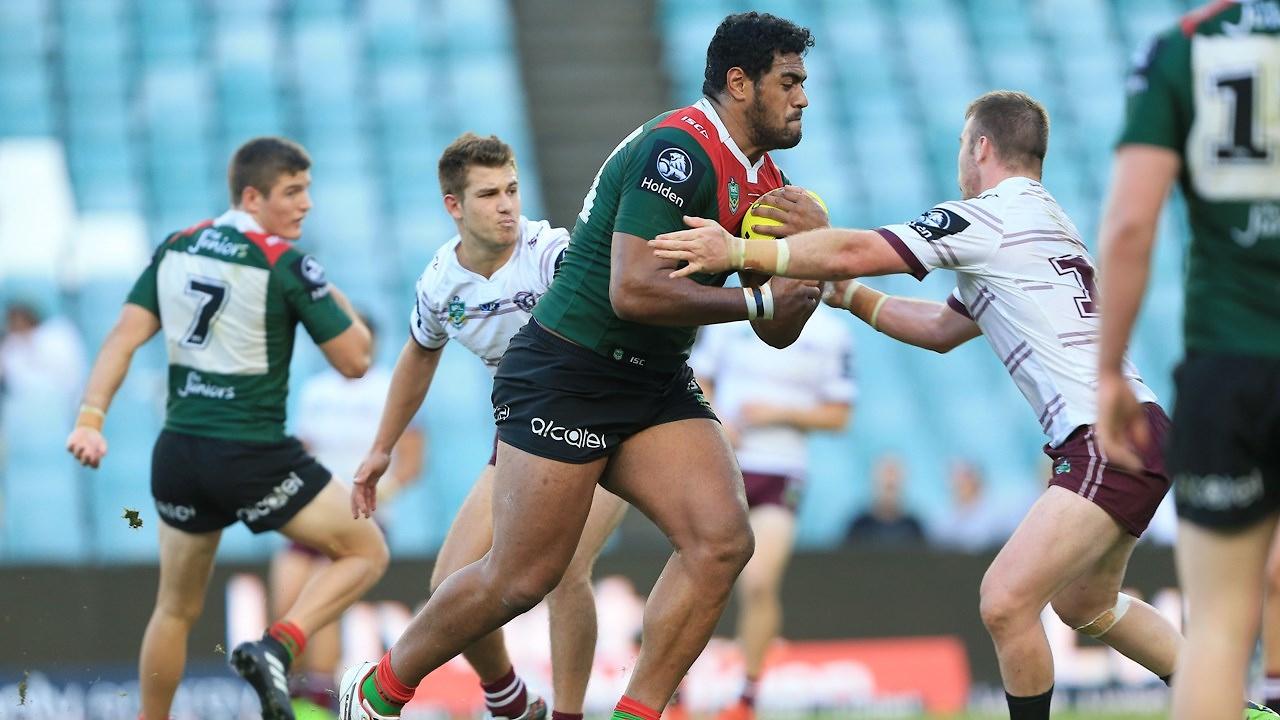 Mailata towered over his opponents in the NRL’s Under-20s competition, but Michael Maguire convinced him to reconsider his future in rugby league. Picture: Supplied.