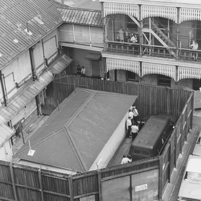 Aerial view of Boggo Rd jail in March 1973