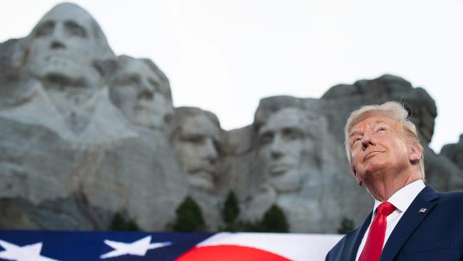 US President Donald Trump arrives for the Independence Day eve at Mount Rushmore National Memorial in Keystone, South Dakota. Picture: Saul Loeb/AFP