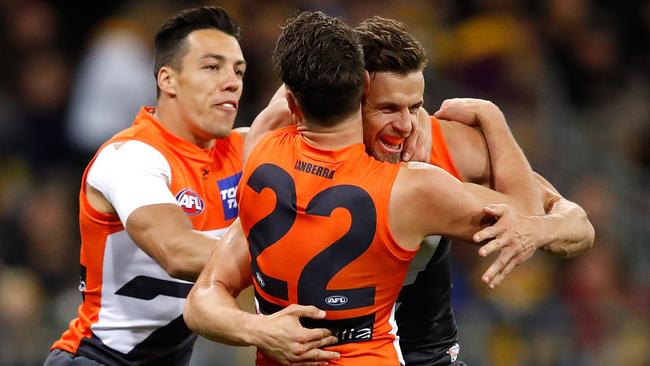 Josh Kelly is the latest GWS Giant to re-sign with the club. (Photo by Adam Trafford/AFL Media/Getty Images)