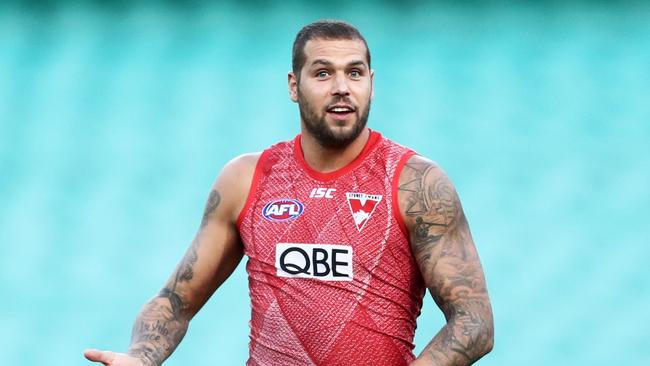 Lance Franklin was on light duties on Wednesday night.