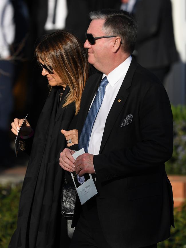 Eddie and Carla McGuire attended the memorial. Picture: AAP Image/Julian Smith