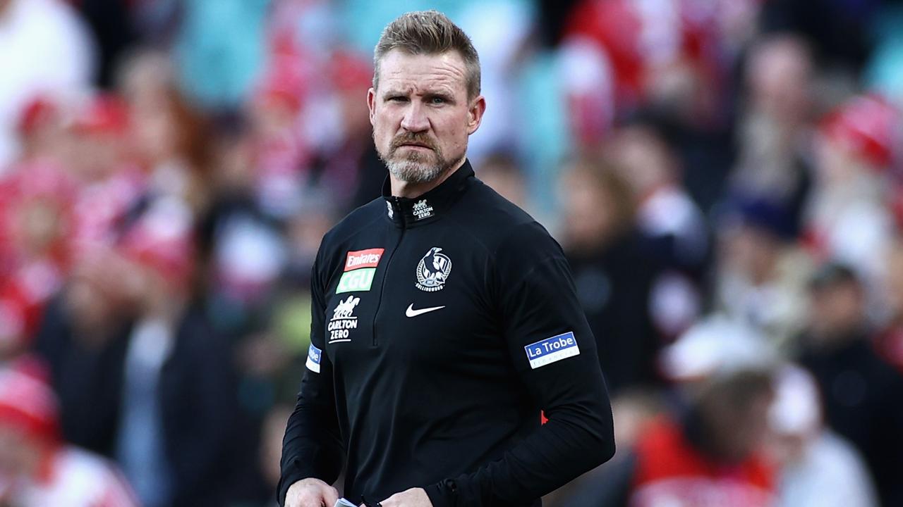 Nine’s Sam McClure expects Nathan Buckley to be handed a new deal. Photo: Cameron Spencer/Getty Images.