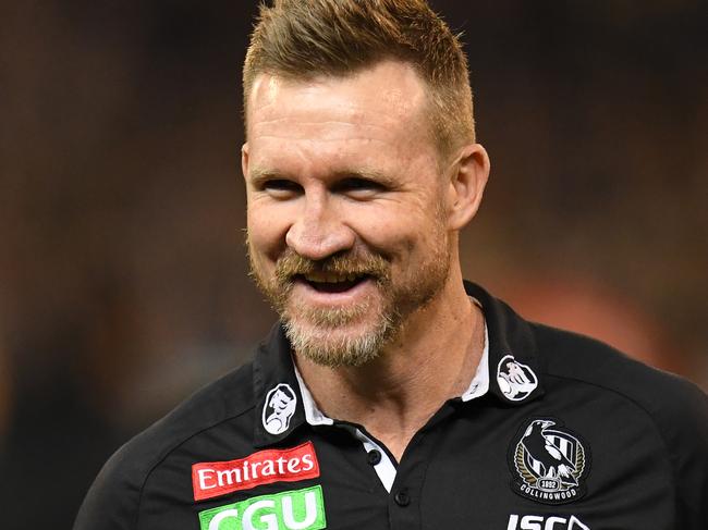 Magpies coach Nathan Buckley is seen after the First Preliminary Final between the Richmond Tigers and the Collingwood Magpies in Week 3 of the AFL Finals Series at the MCG in Melbourne, Friday, September 21, 2018. (AAP Image/Julian Smith) NO ARCHIVING, EDITORIAL USE ONLY