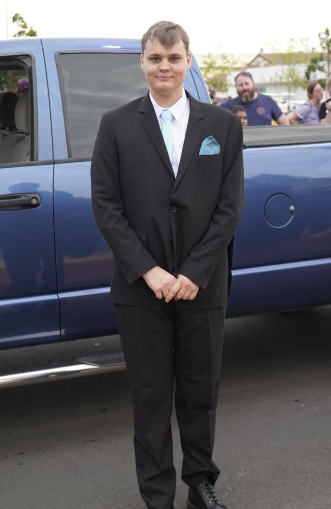 Cody Woodall arriving at the 2023 Kingaroy State High School formal.