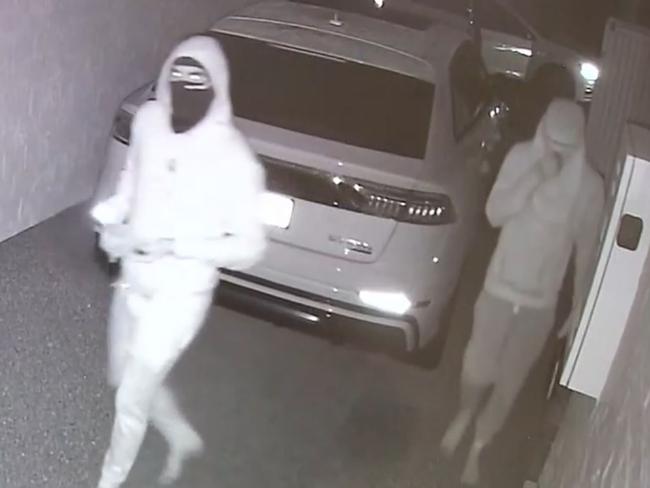 Home of 9News presenter targeted in attempted break-in The Gold Coast home of 9News presenter Dominique Loudon has been targeted by thieves., Two people armed with a baseball bat and a tomahawk attempted to break into the Burleigh home. Picture: 9News