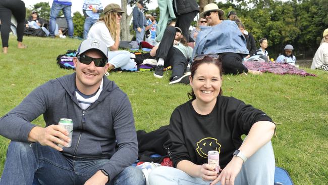 Coffs Coast league fans enjoy the atmosphere at the Cronulla Sharks v Gold Coast Titans match at C.ex Stadium Coffs Harbour. Photo: Tim Jarrett