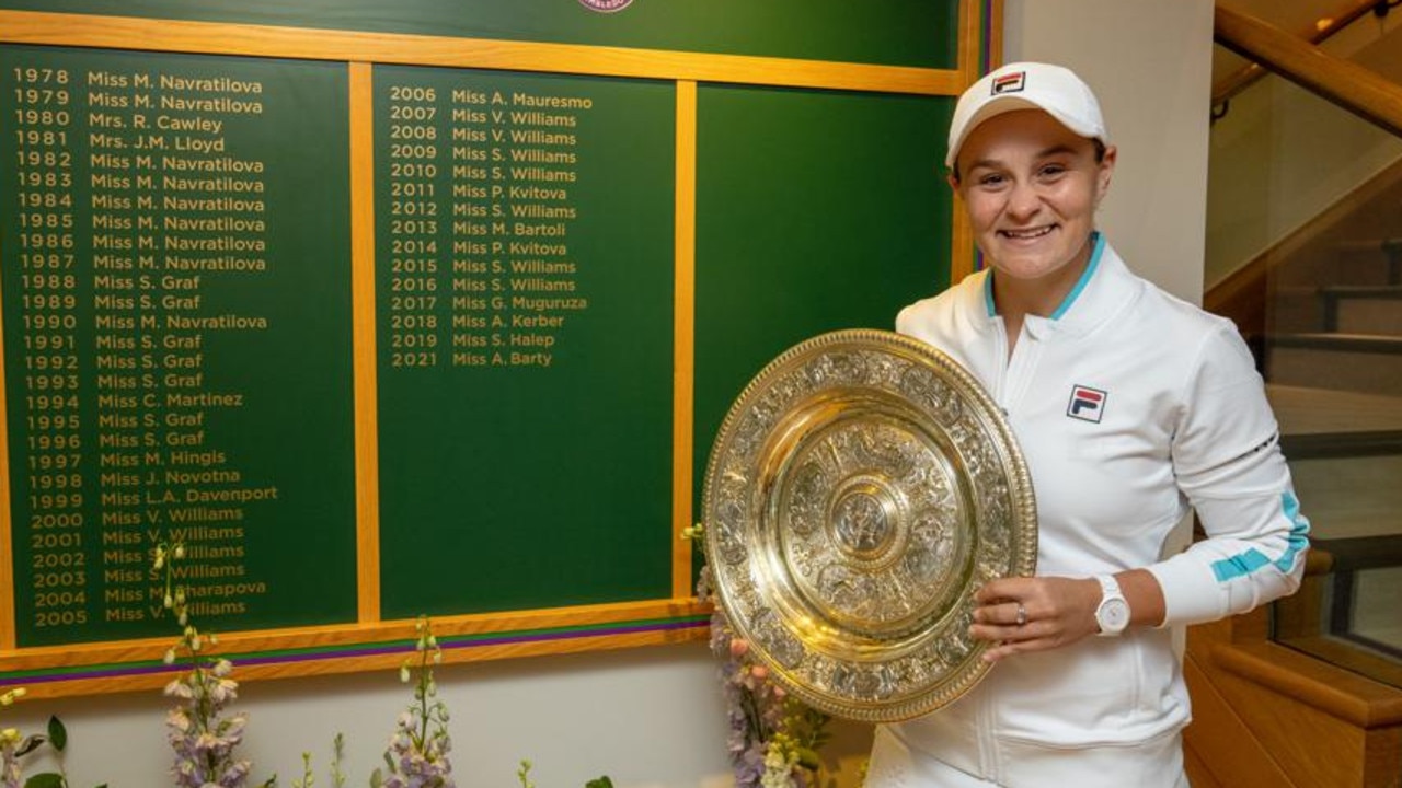 Ash Barty’s departure may have hurt women’s tennis. (Photo by AELTC/Thomas Lovelock. - Pool/Getty Images)