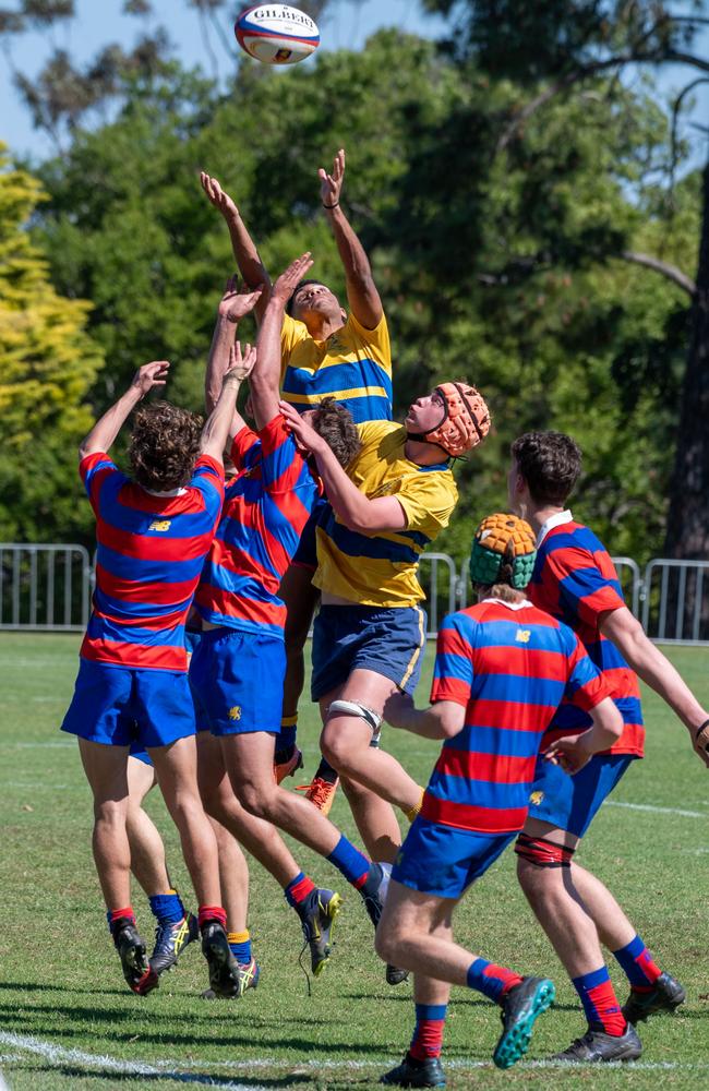 Downlands Second XV vs TGS Second XV. 2024 O'Callaghan Cup day at Downlands College. Photo by Nev Madsen