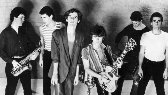 INXS. From left: Kirk Pengilly, Jon Farriss, Michael Hutchence, Tim Farriss, Garry Gary Beers and Andrew Farriss in 1981.